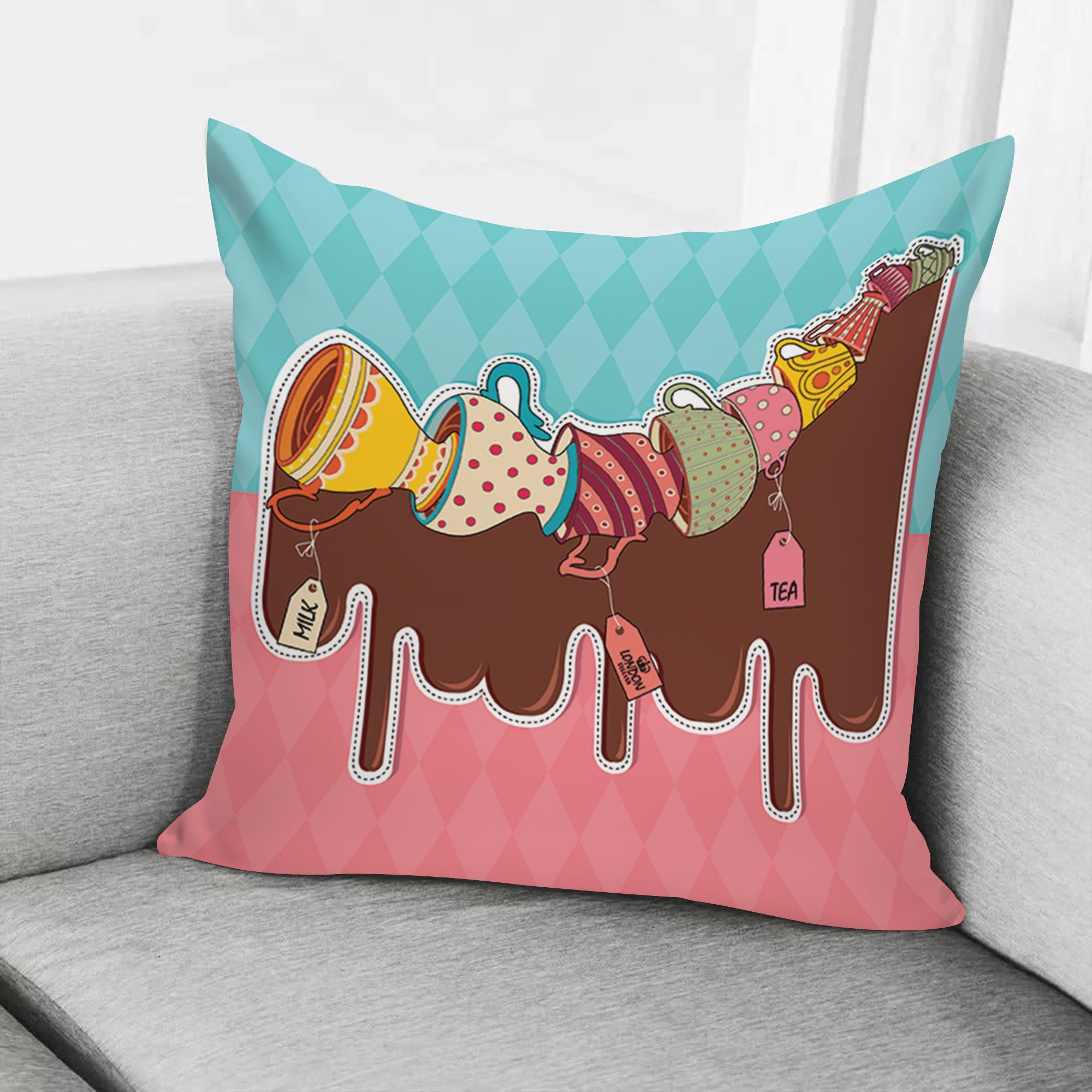 Tea Time Sweet Chocolate Ice-cream Cute Pillowcase Room Decor