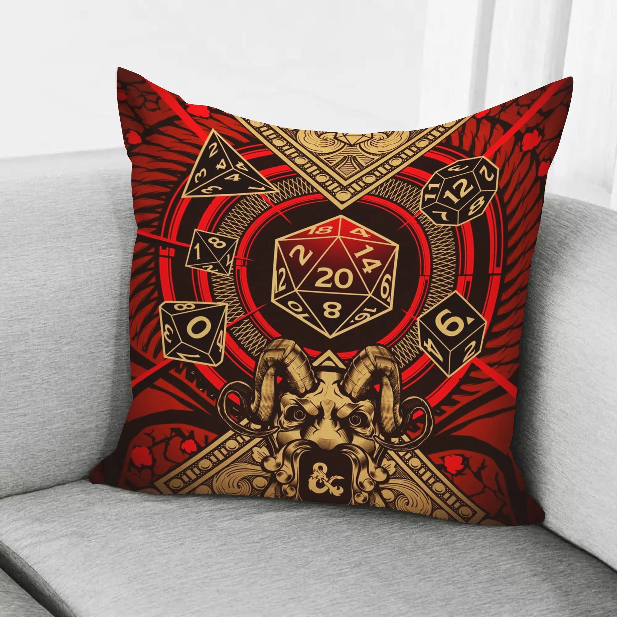 Dungeons and Dragons Pillowcase Room Decor Nearkii