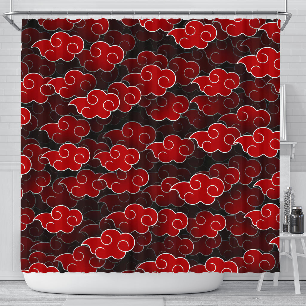 Akatsuki Cloud 3D Naruto Anime Shower Curtain Nearkii