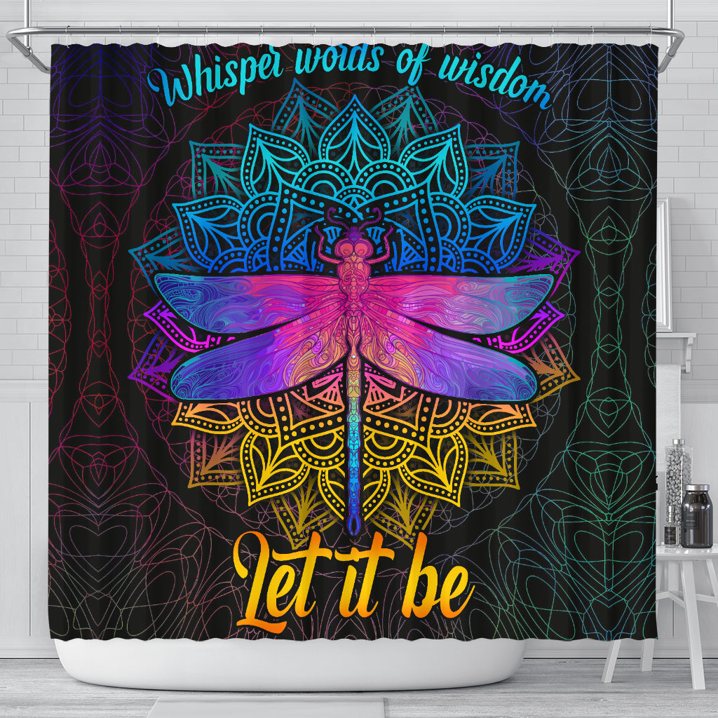 Dragonfly Mandala Let It Be Shower Curtain Nearkii