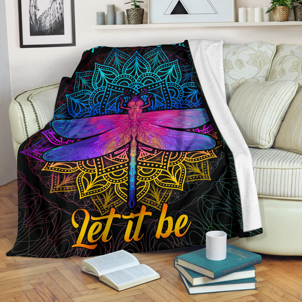 Dragonfly Mandala Let It Be Premium Blanket Nearkii