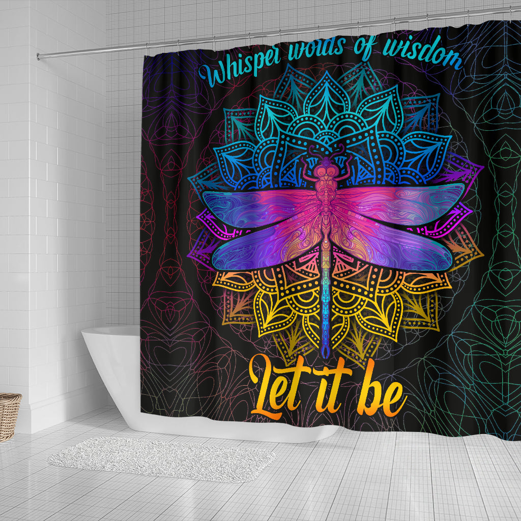 Dragonfly Mandala Let It Be Shower Curtain Nearkii