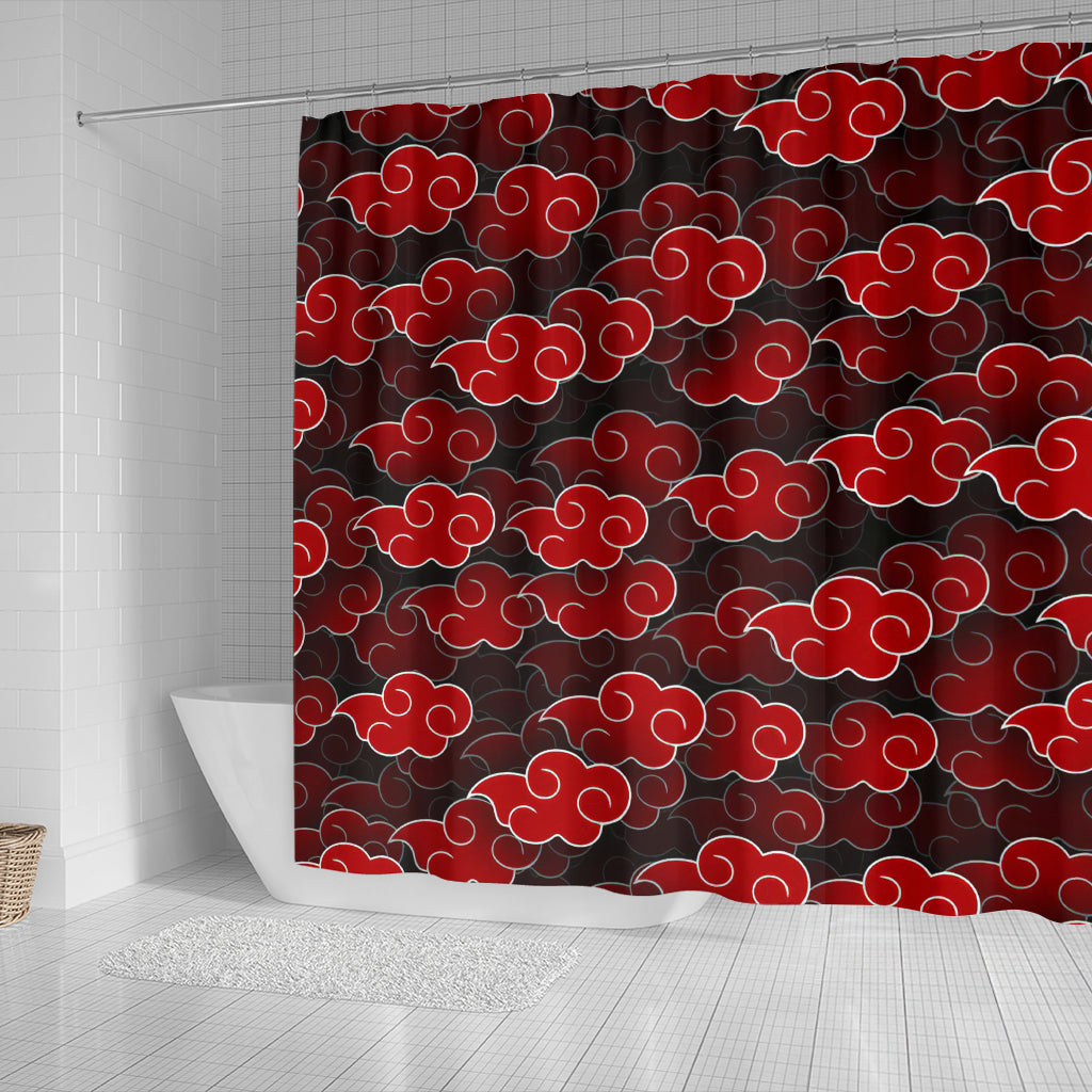 Akatsuki Cloud 3D Naruto Anime Shower Curtain Nearkii