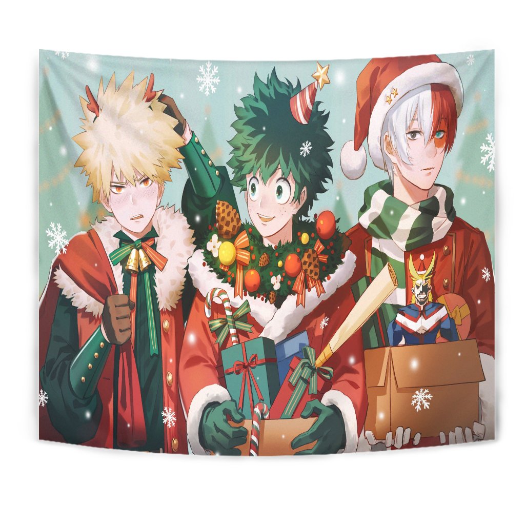 Christmas Boku No Hero Academia Anime Tapestry Room Decor Nearkii