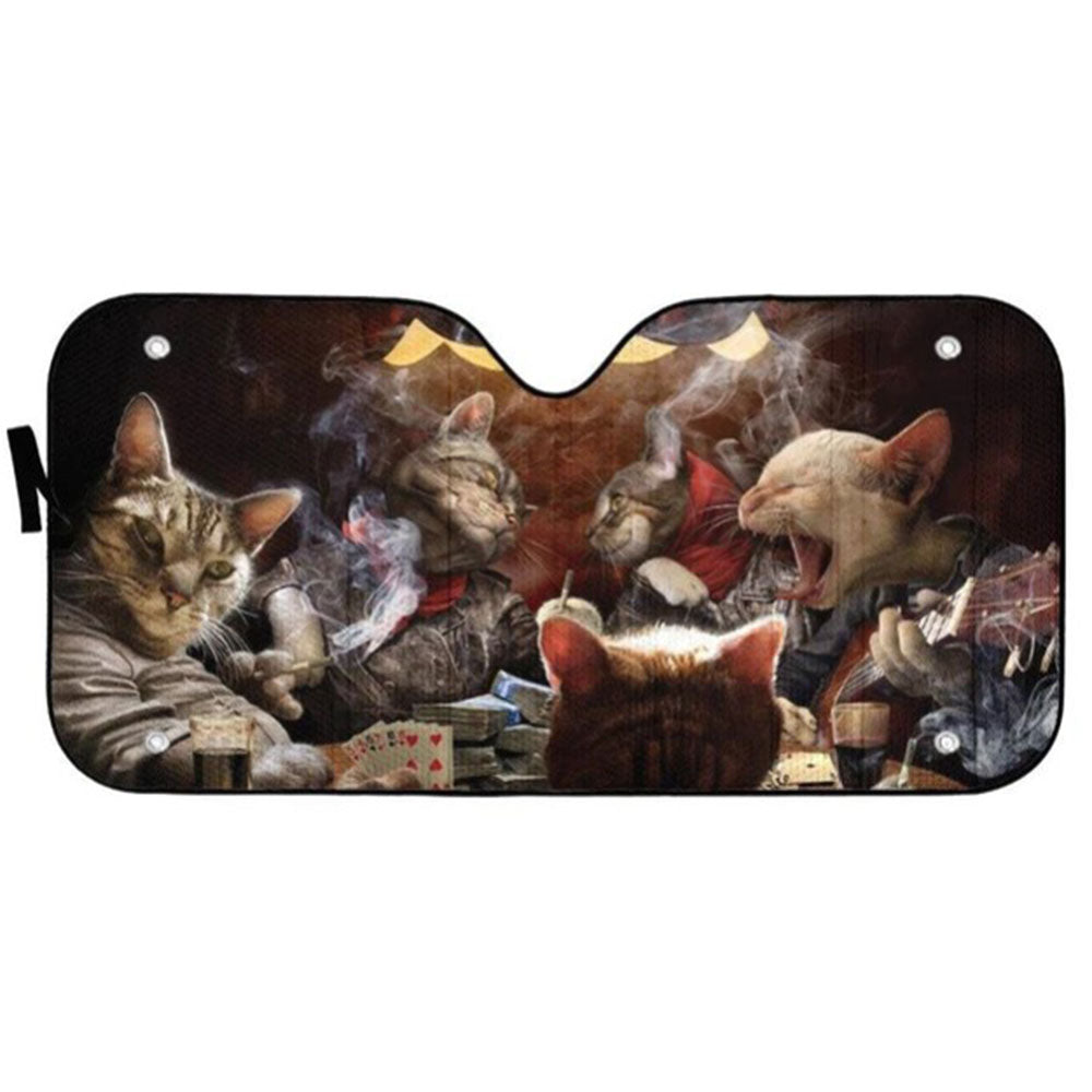 Funny Cat Nights Out Custom Car Auto Sun Shades Windshield Accessories Decor Gift Nearkii