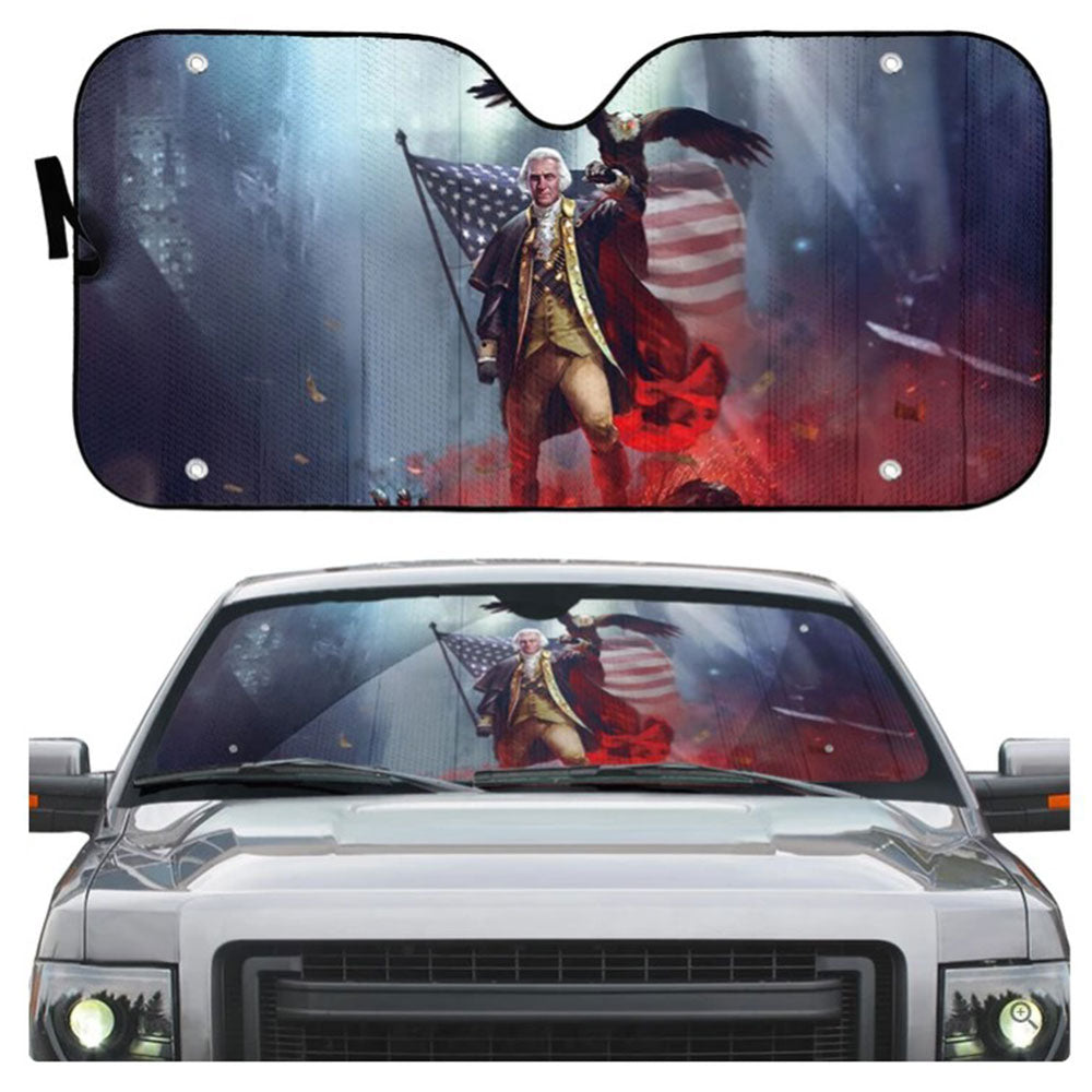 George WARshington Custom Car Auto Sun Shades Windshield Accessories Decor Gift Nearkii