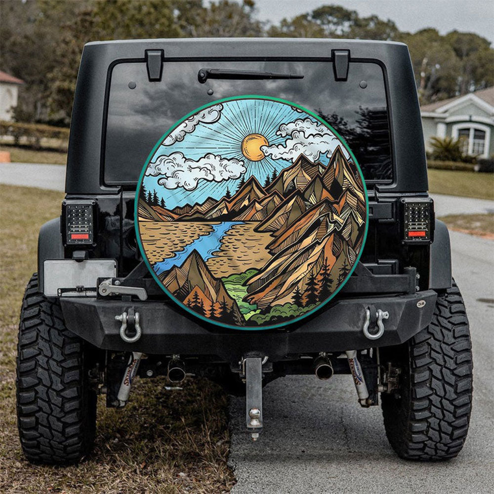 Mountain Is Calling Jeep Car Spare Tire Cover Gift For Campers Nearkii