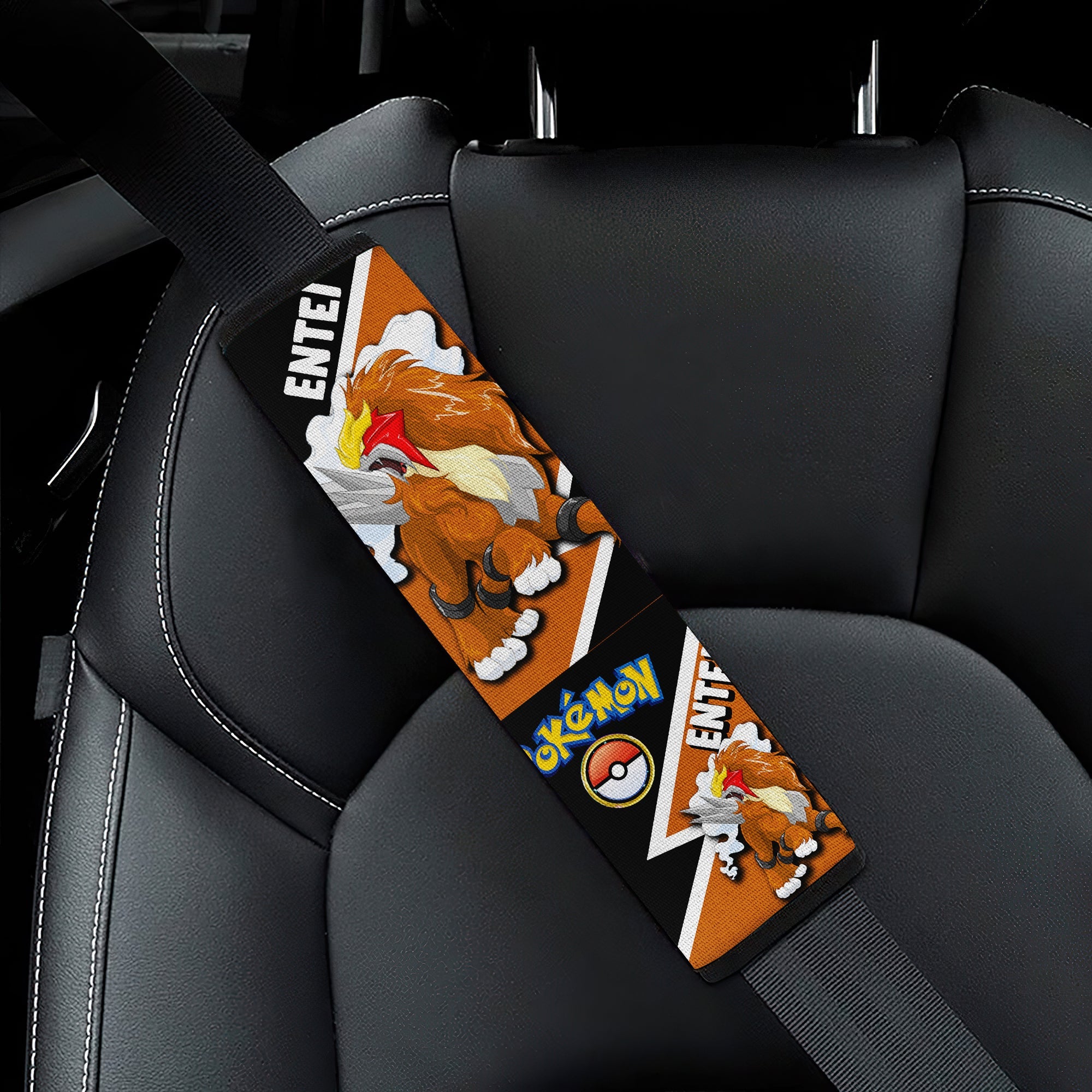 Entei car seat belt covers Anime Pokemon Custom Car Accessories Nearkii