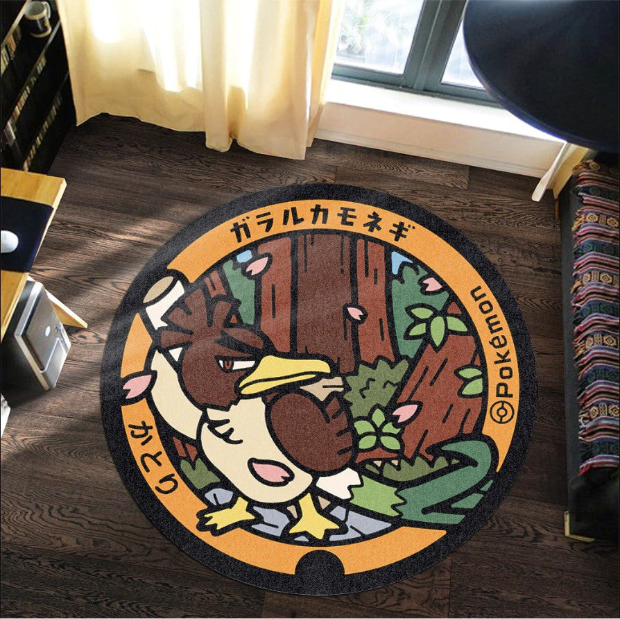 Tea Lute Pokemon Round Carpet Rug Bedroom Livingroom Home Decor