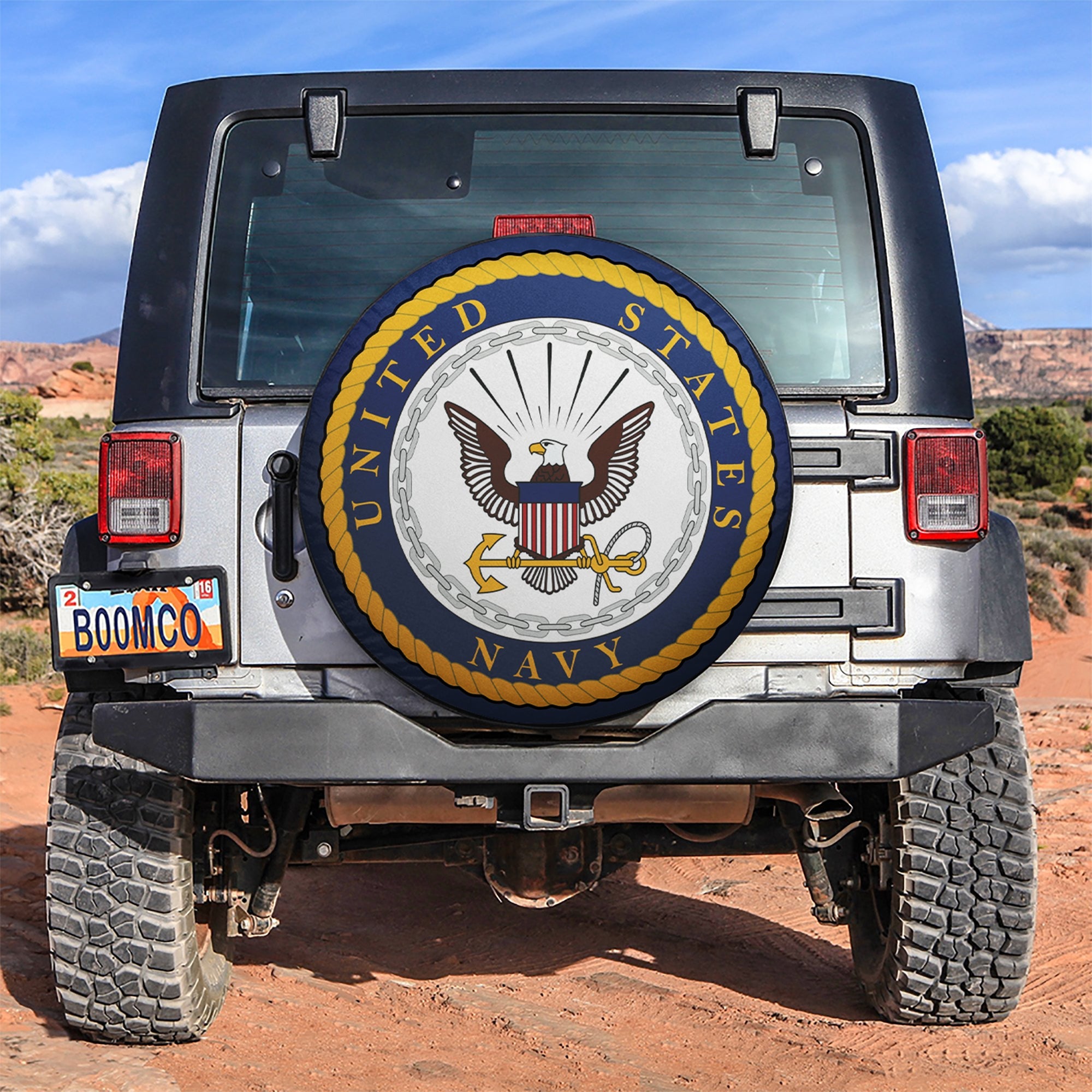 United States Navy Logo Car Spare Tire Covers Gift For Campers Nearkii