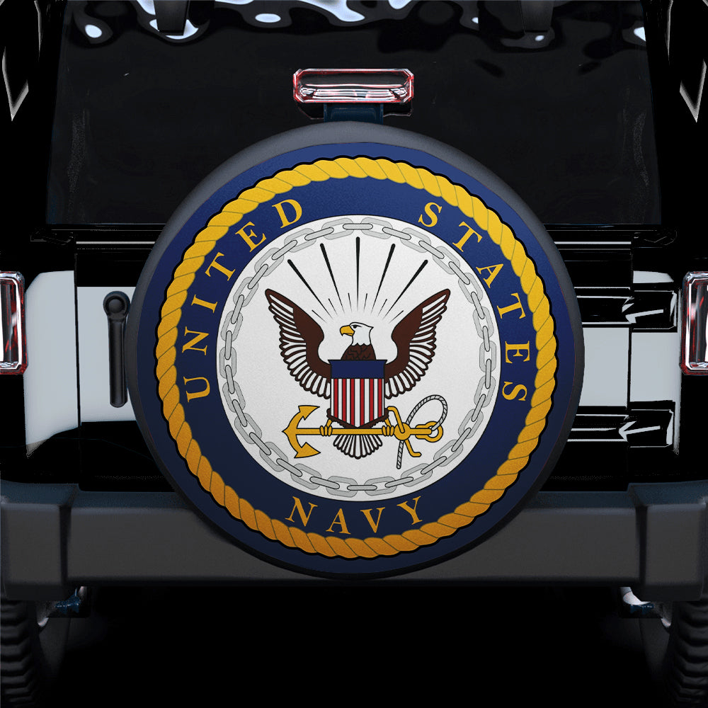 United States Navy Logo Car Spare Tire Covers Gift For Campers Nearkii