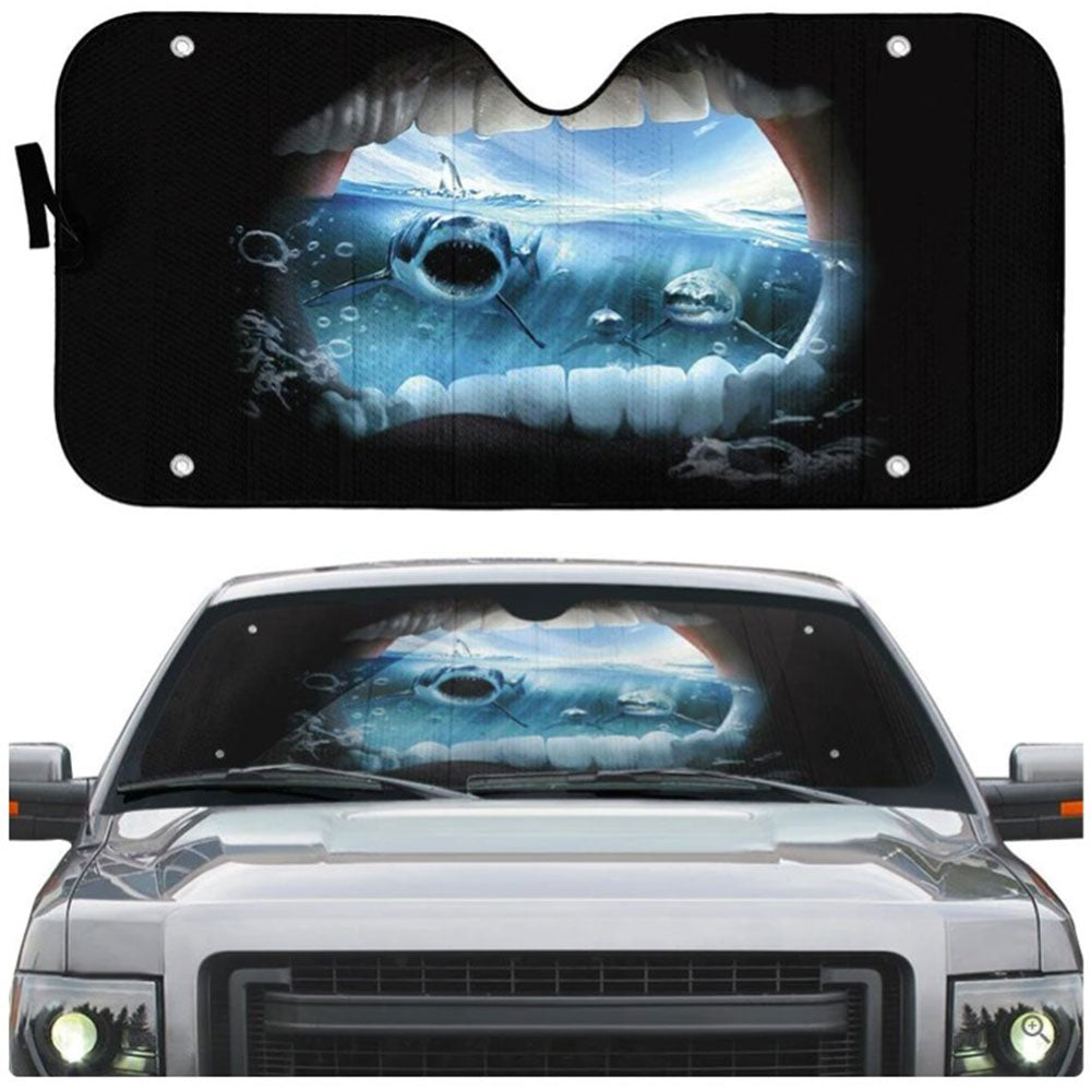 Jaws Custom Car Auto Sun Shades Windshield Accessories Decor Gift Nearkii