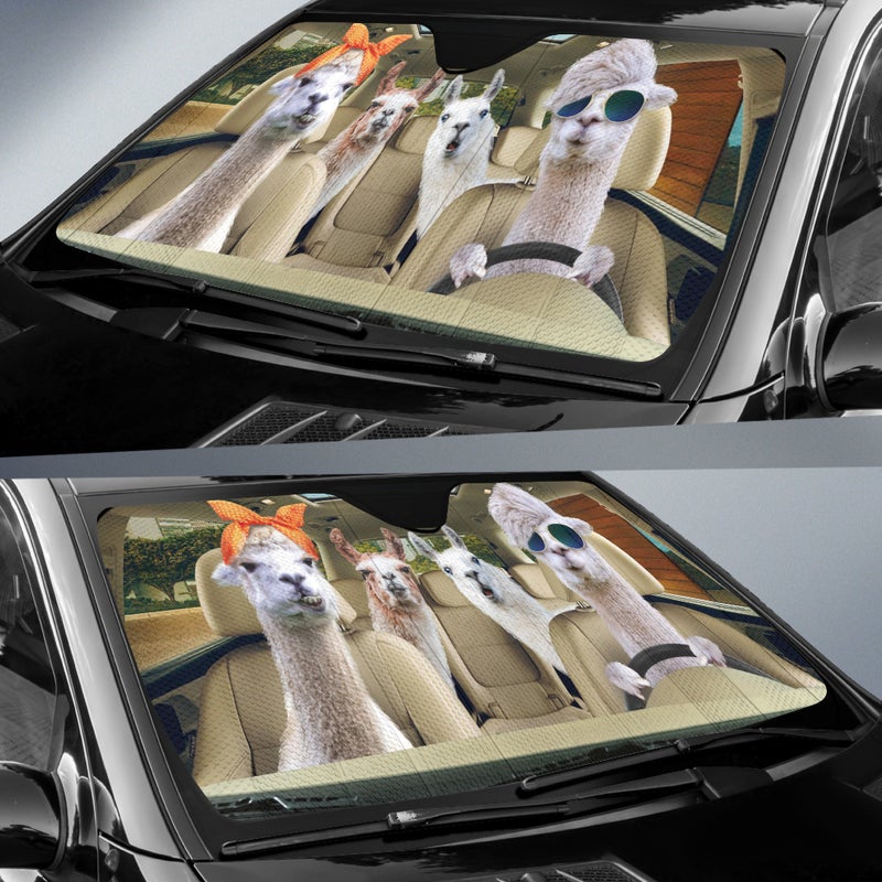 Driving Llamas Car Auto Sunshades Nearkii