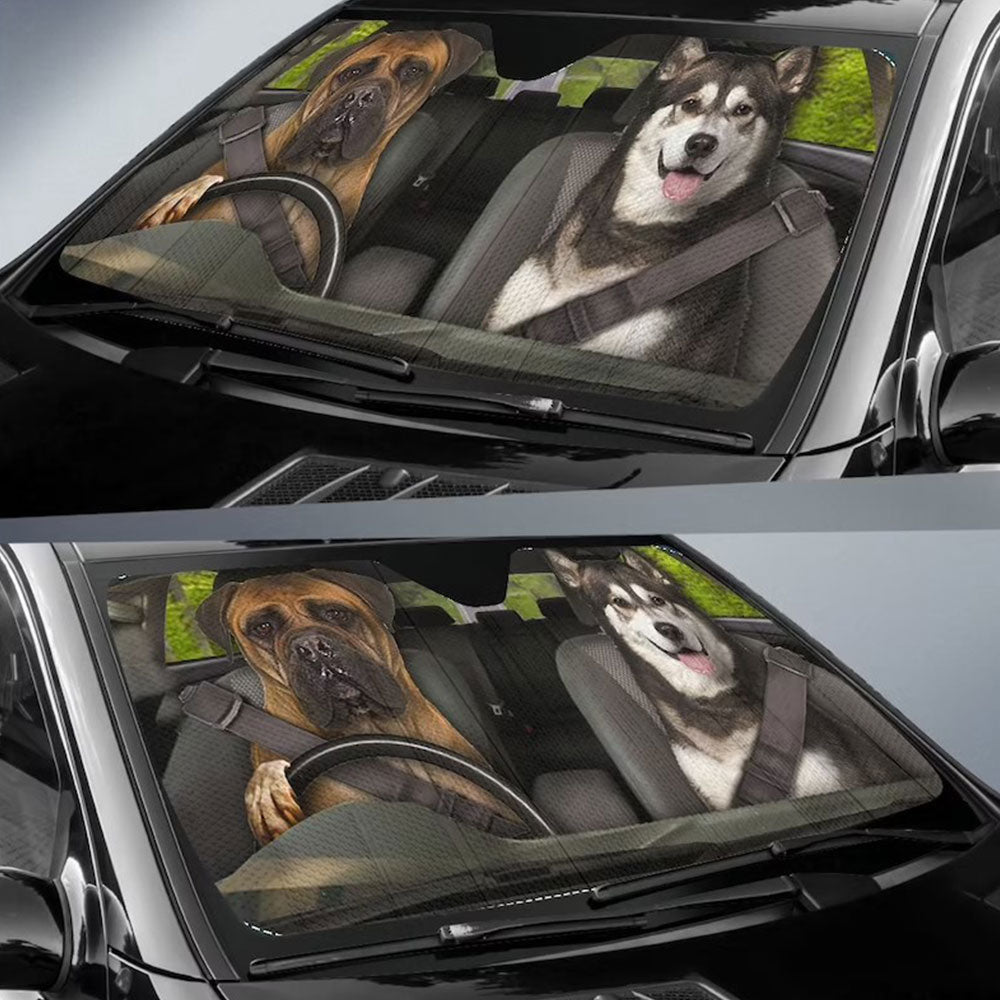 Funny Dogs Car Auto Sun Shades Windshield Accessories Decor Gift Nearkii