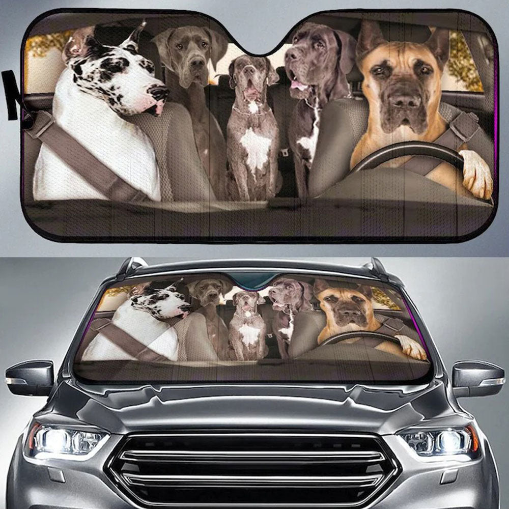 Great Dane Dogs Funny Car Auto Sun Shades Windshield Accessories Decor Gift Nearkii