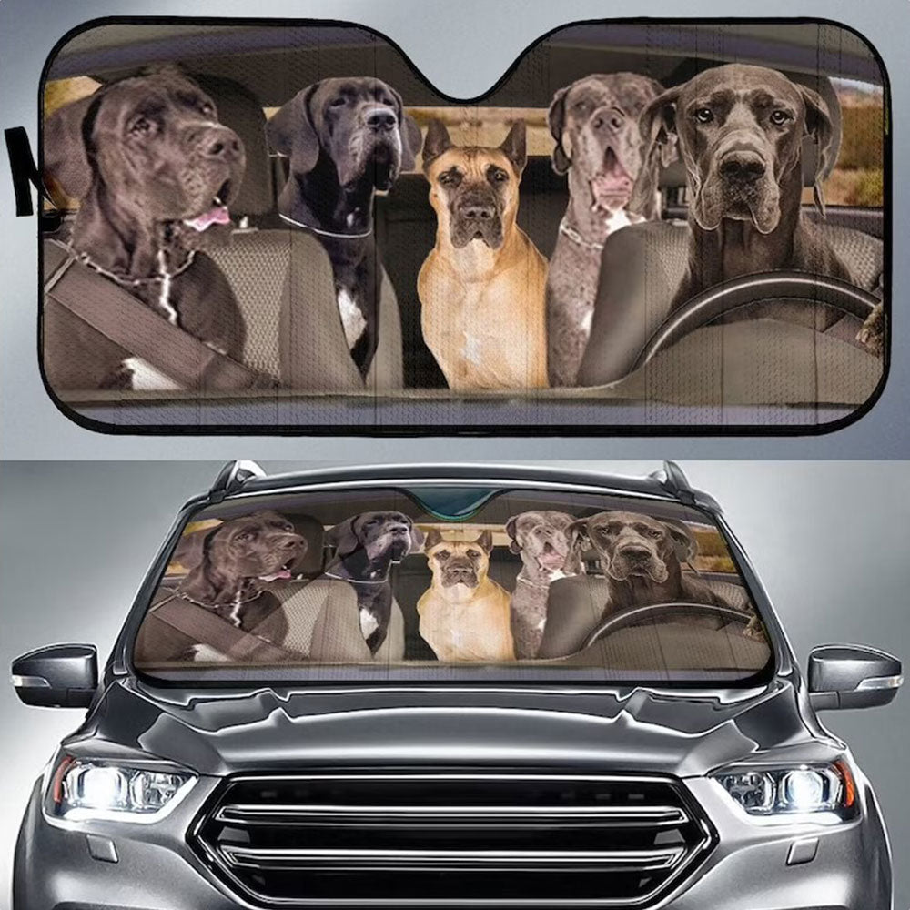 Great Dane Dogs Funny Family Car Auto Sun Shades Windshield Accessories Decor Gift Nearkii