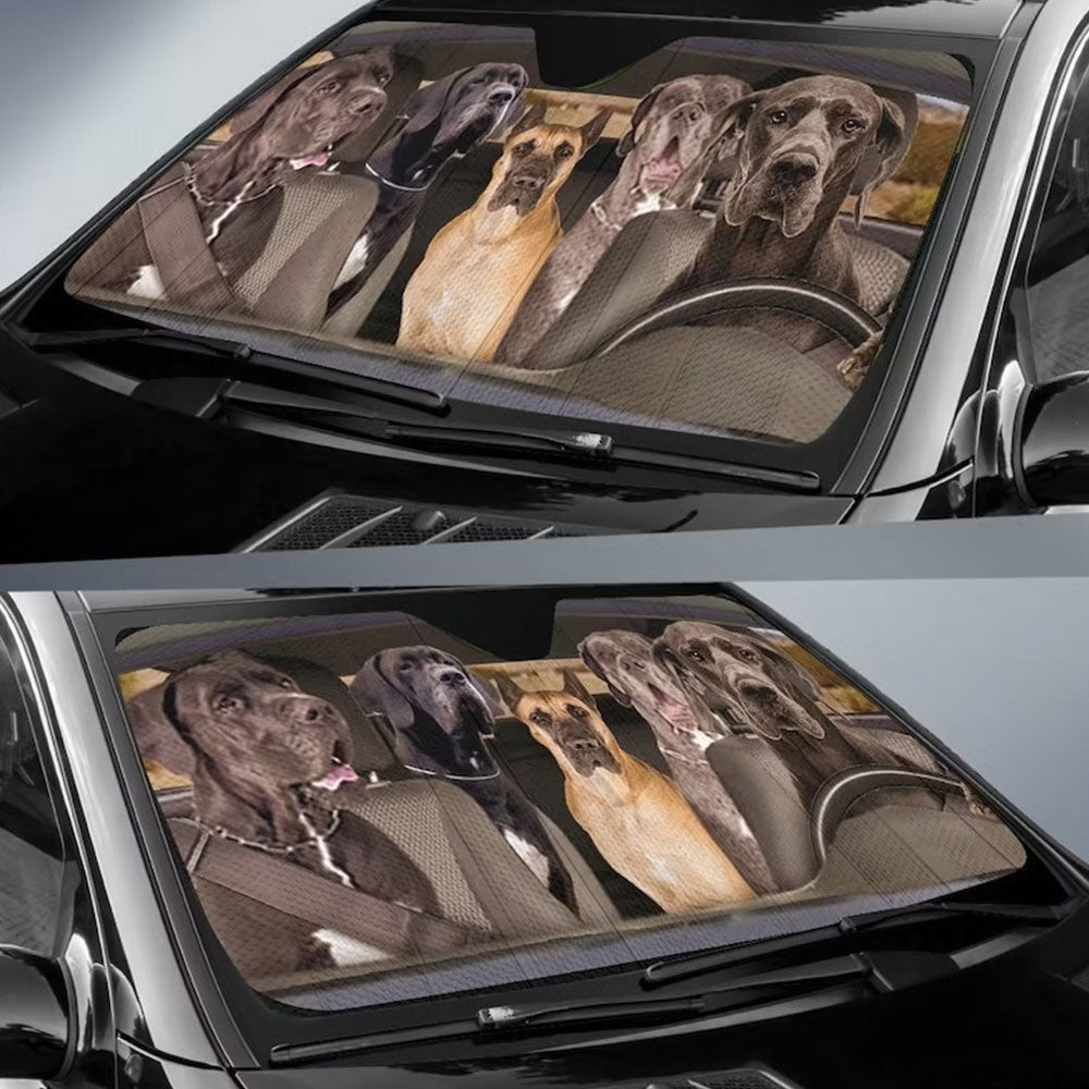 Great Dane Dogs Funny Family Car Auto Sun Shades Windshield Accessories Decor Gift Nearkii