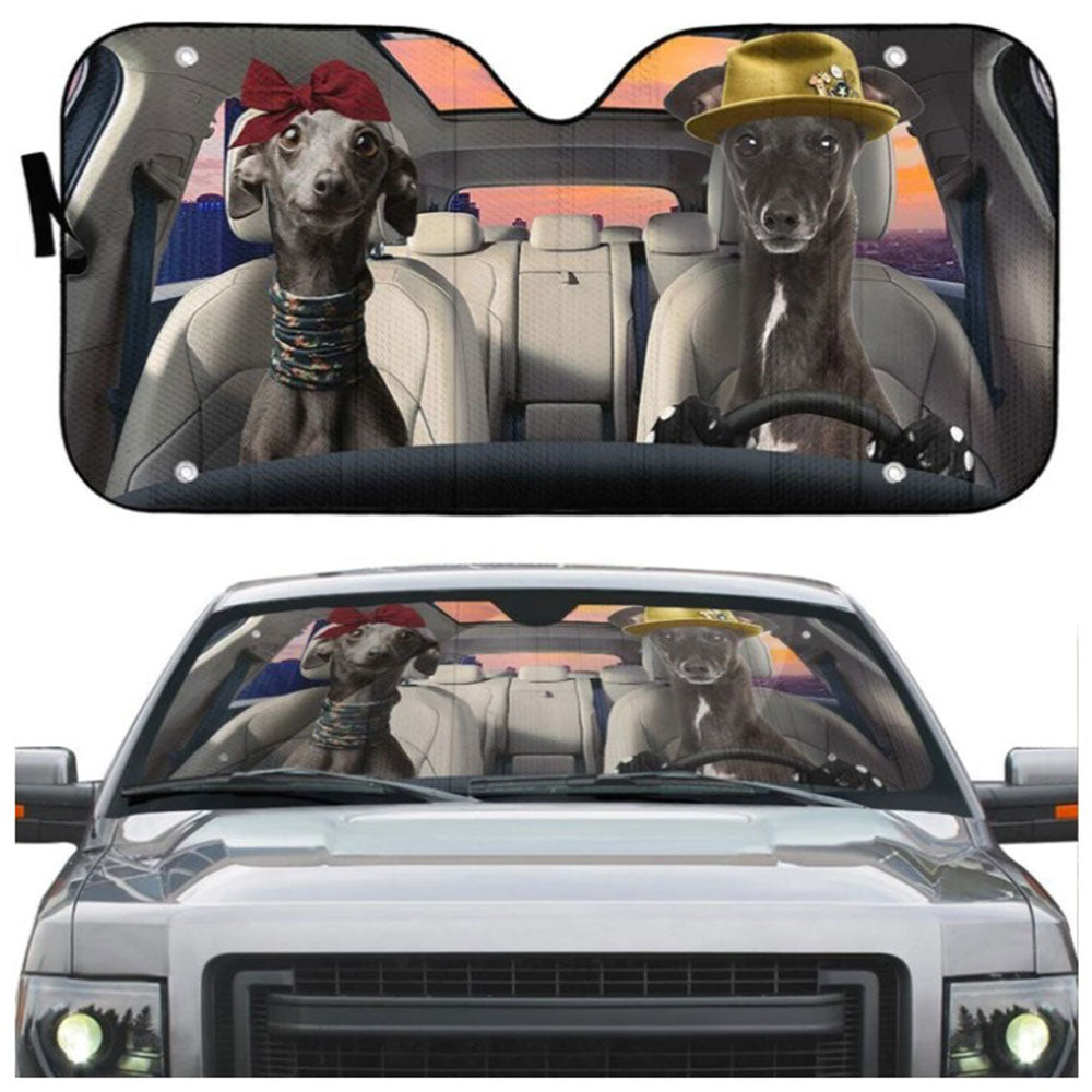 Italian Greyhound Dog Car Auto Sun Shades Windshield Accessories Decor Gift Nearkii