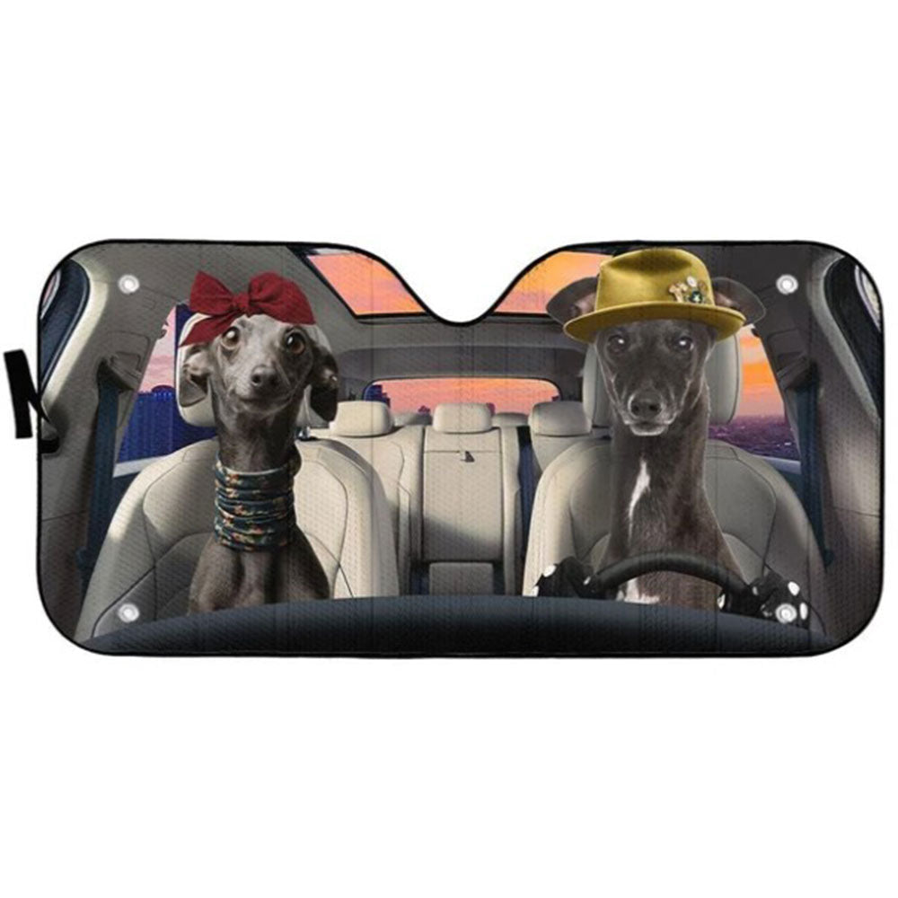 Italian Greyhound Dog Car Auto Sun Shades Windshield Accessories Decor Gift Nearkii