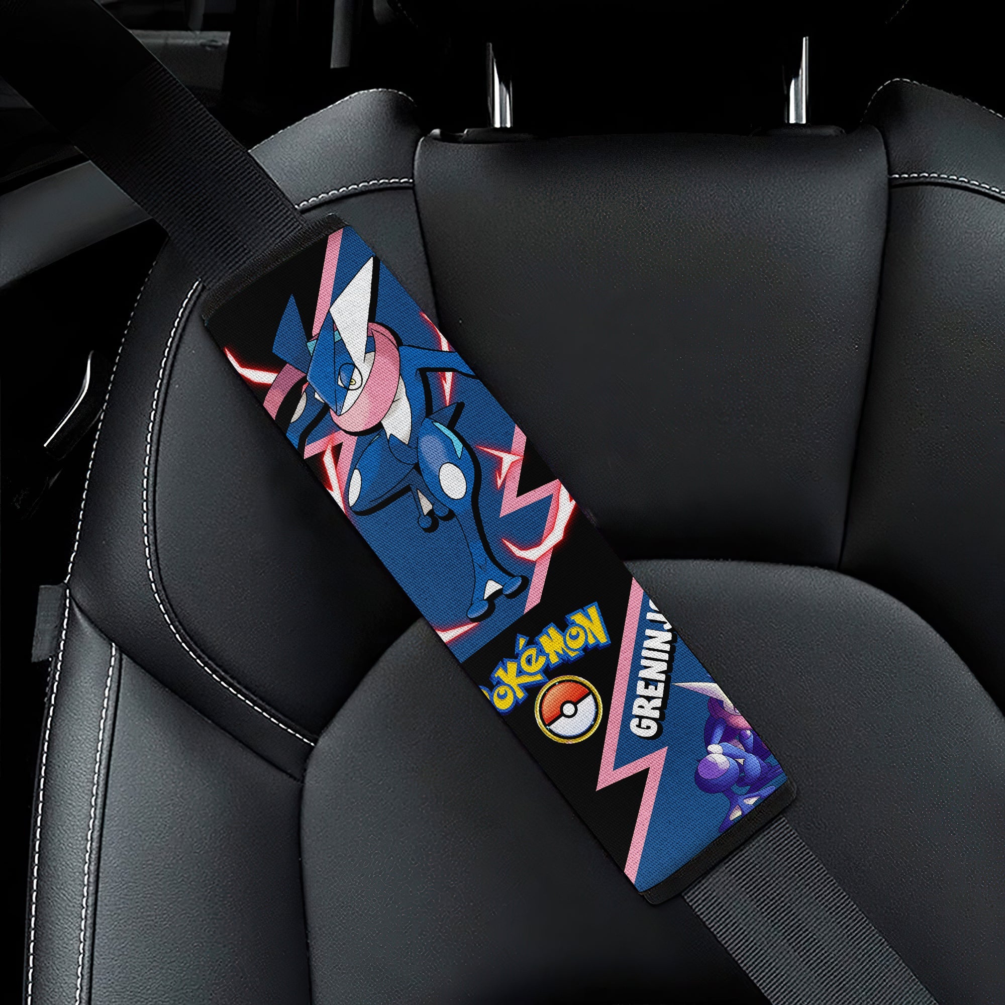 Greninja car seat belt covers Anime Pokemon Custom Car Accessories Nearkii