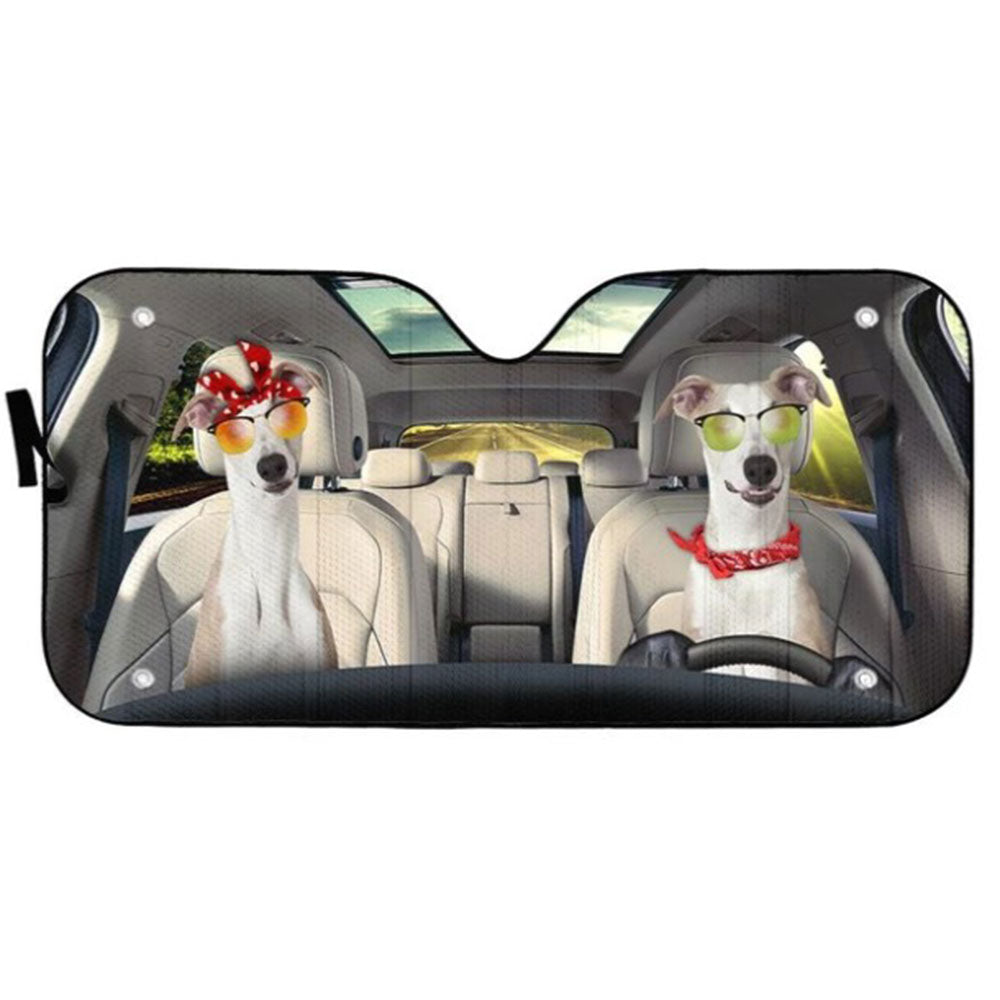 Whippet Dog Car Auto Sun Shades Windshield Accessories Decor Gift Nearkii