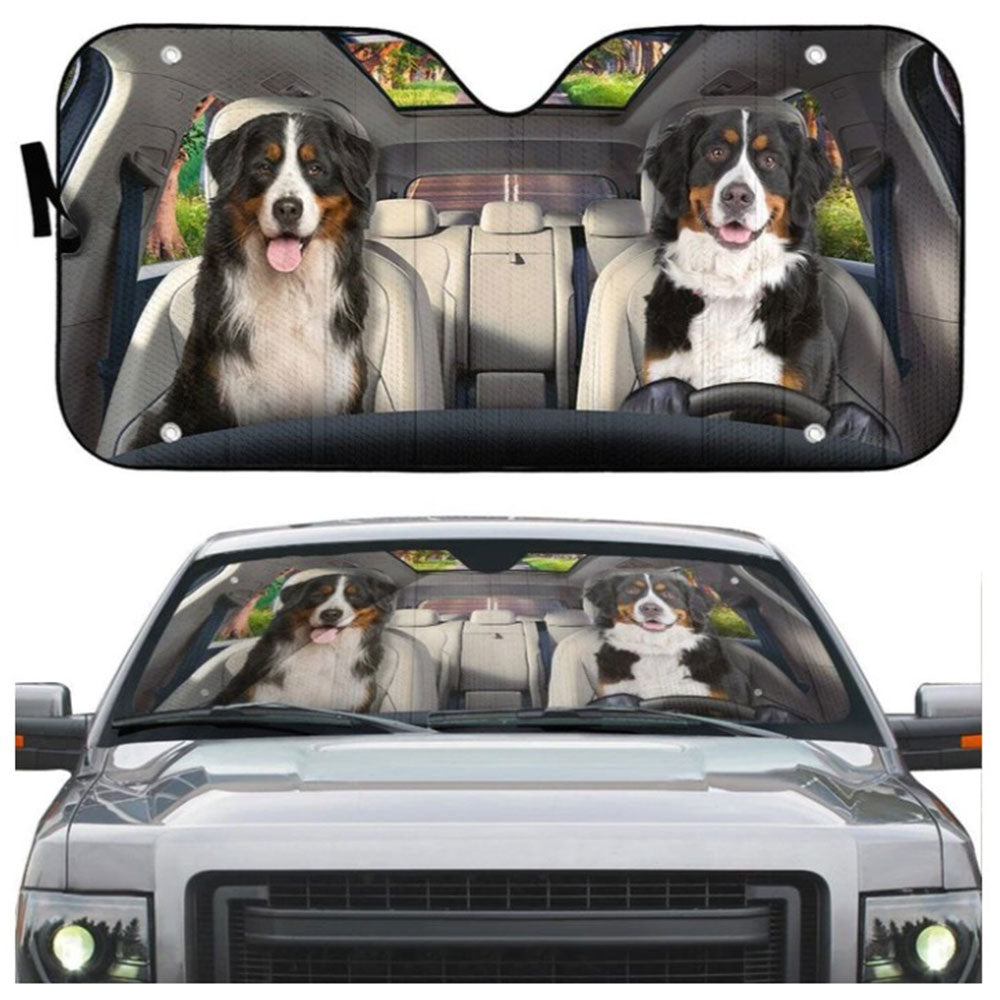 Bernese Mountain Dog Car Auto Sun Shades Windshield Accessories Decor Gift Nearkii