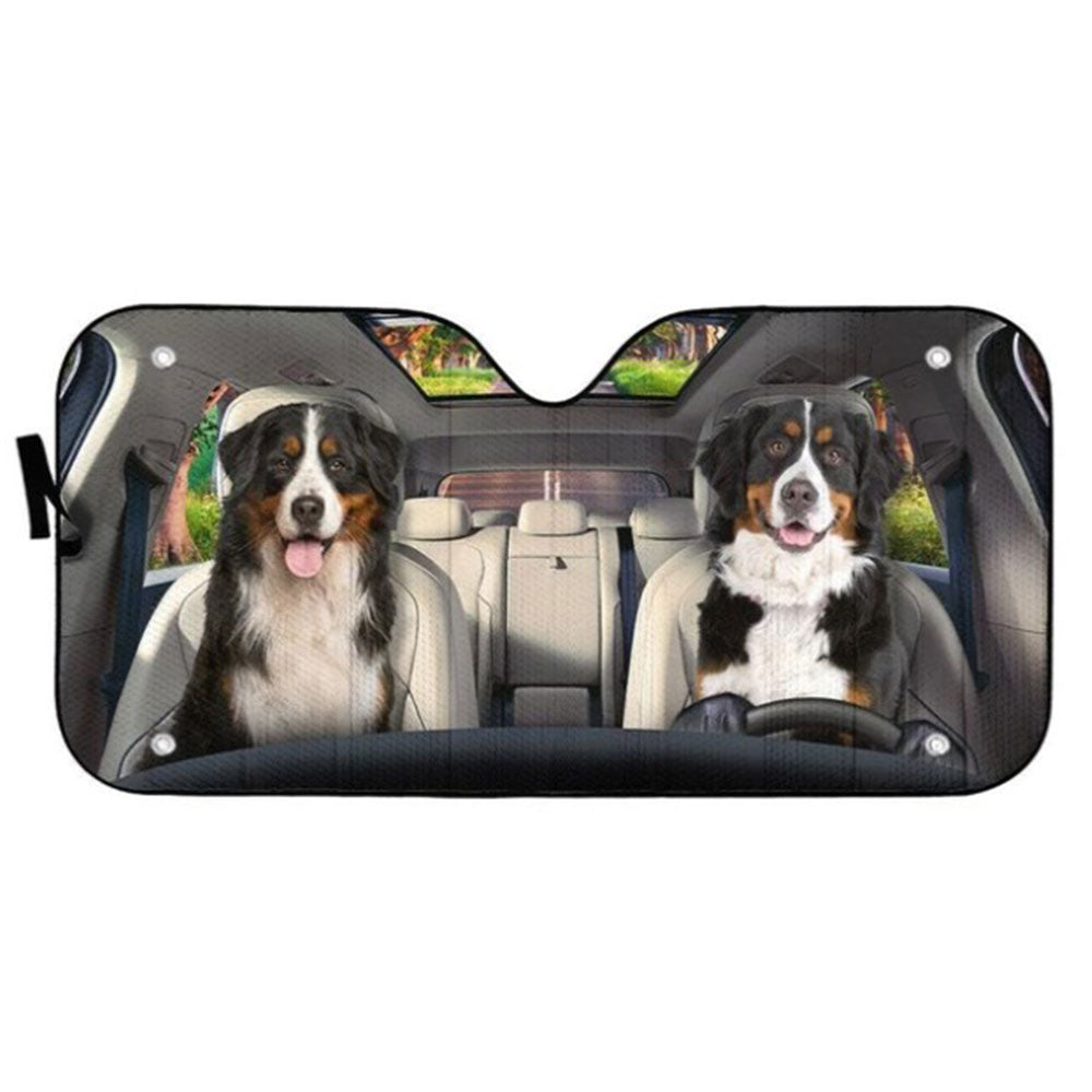 Bernese Mountain Dog Car Auto Sun Shades Windshield Accessories Decor Gift Nearkii