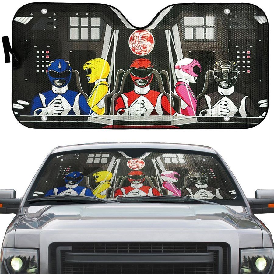 Mighty Morphins Power Rangers Custom Car Auto Sunshade Windshield Accessories Decor Gift Nearkii