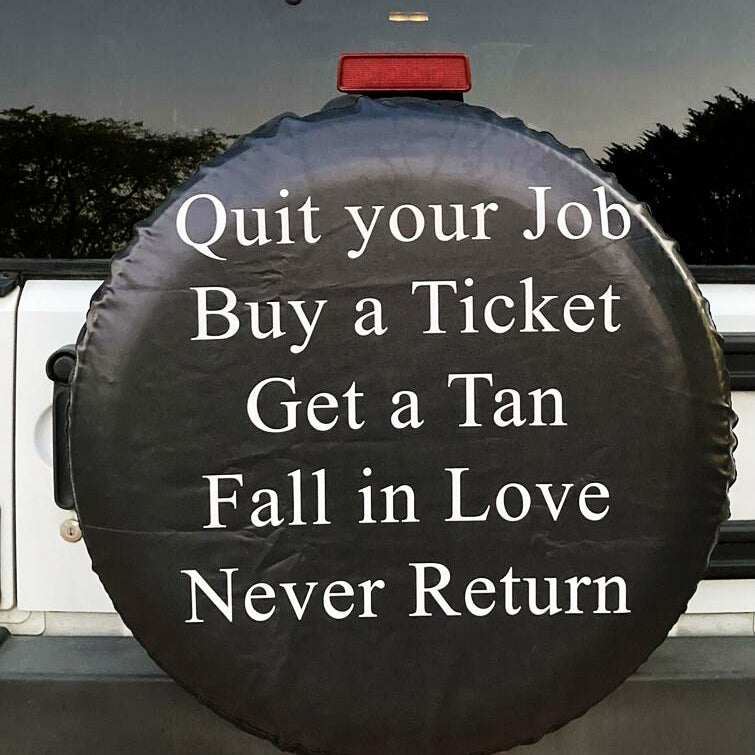 Quit Your Job Quote Funny Spare Tire Covers Gift For Campers Nearkii