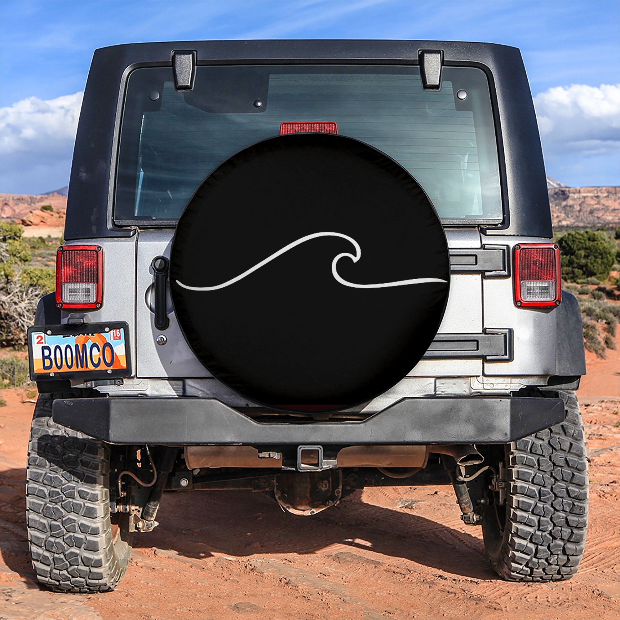 Wave Icon Car Spare Tire Covers Gift For Campers Nearkii