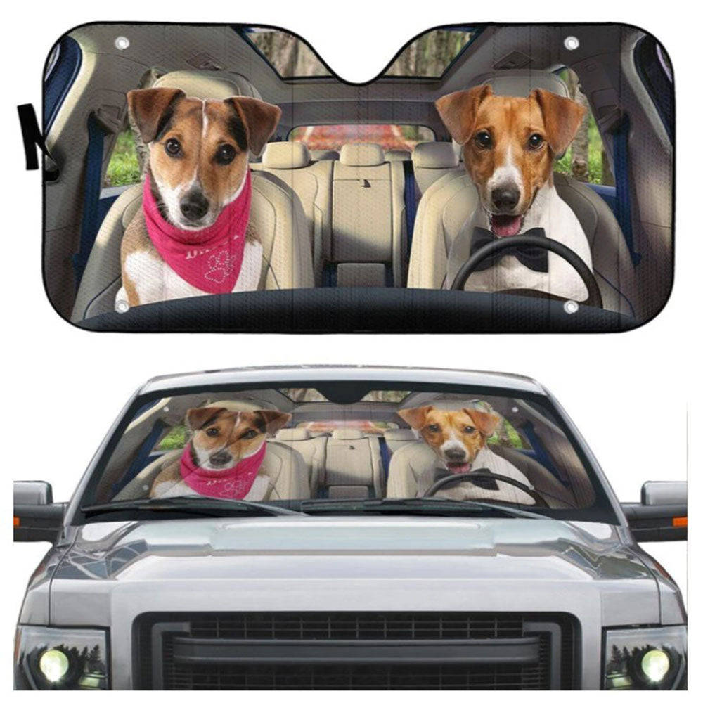 Jack Russell Terrier Dog Car Auto Sun Shades Windshield Accessories Decor Gift Nearkii