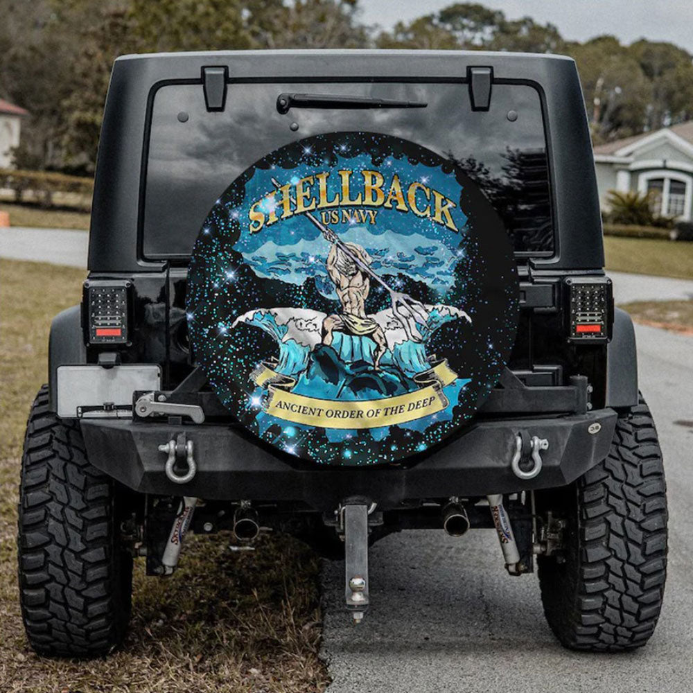 Shellback, Us Navy Jeep Car Spare Tire Cover Gift For Campers Nearkii