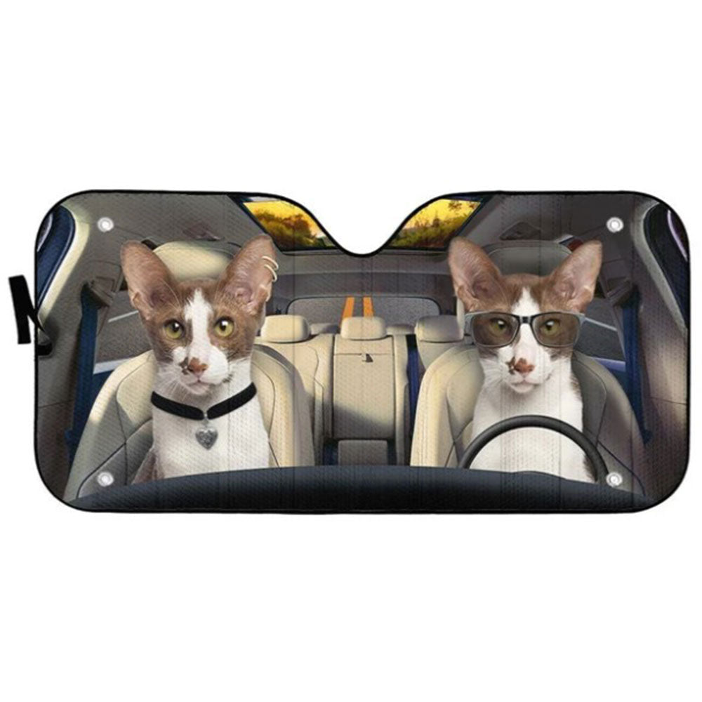 Oriental Shorthair Cat Car Auto Sun Shades Windshield Accessories Decor Gift Nearkii