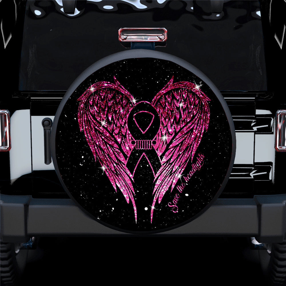 Wing Breast Cancer Car Spare Tire Covers Gift For Campers Nearkii