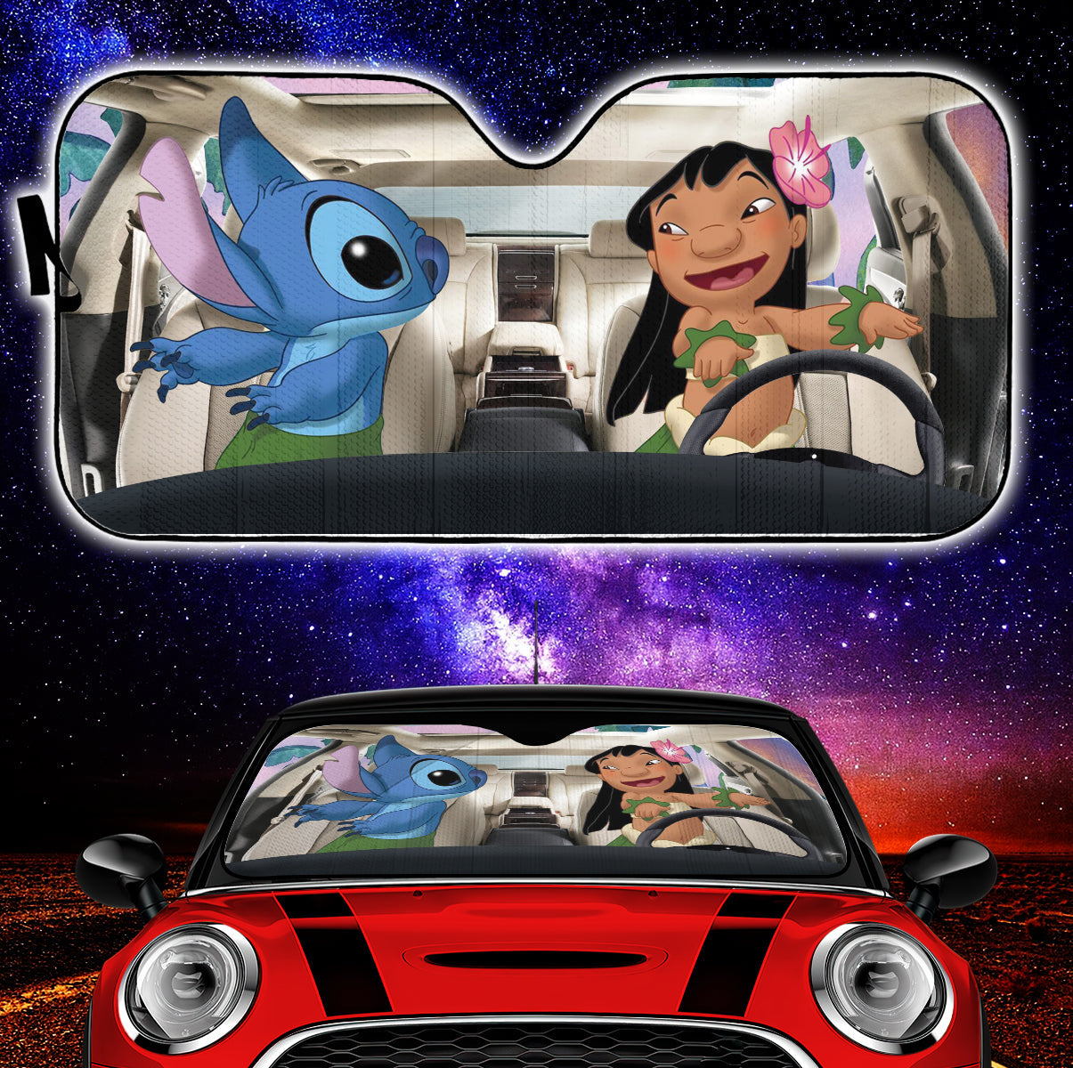 Lilo And Stitch Drive Funny Hawai Car Auto Sun Shades Windshield Accessories Decor Gift Nearkii