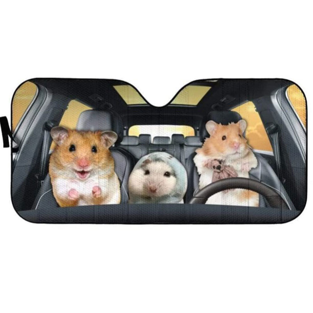 Hamsters Family Custom Car Auto Sun Shades Windshield Accessories Decor Gift Nearkii