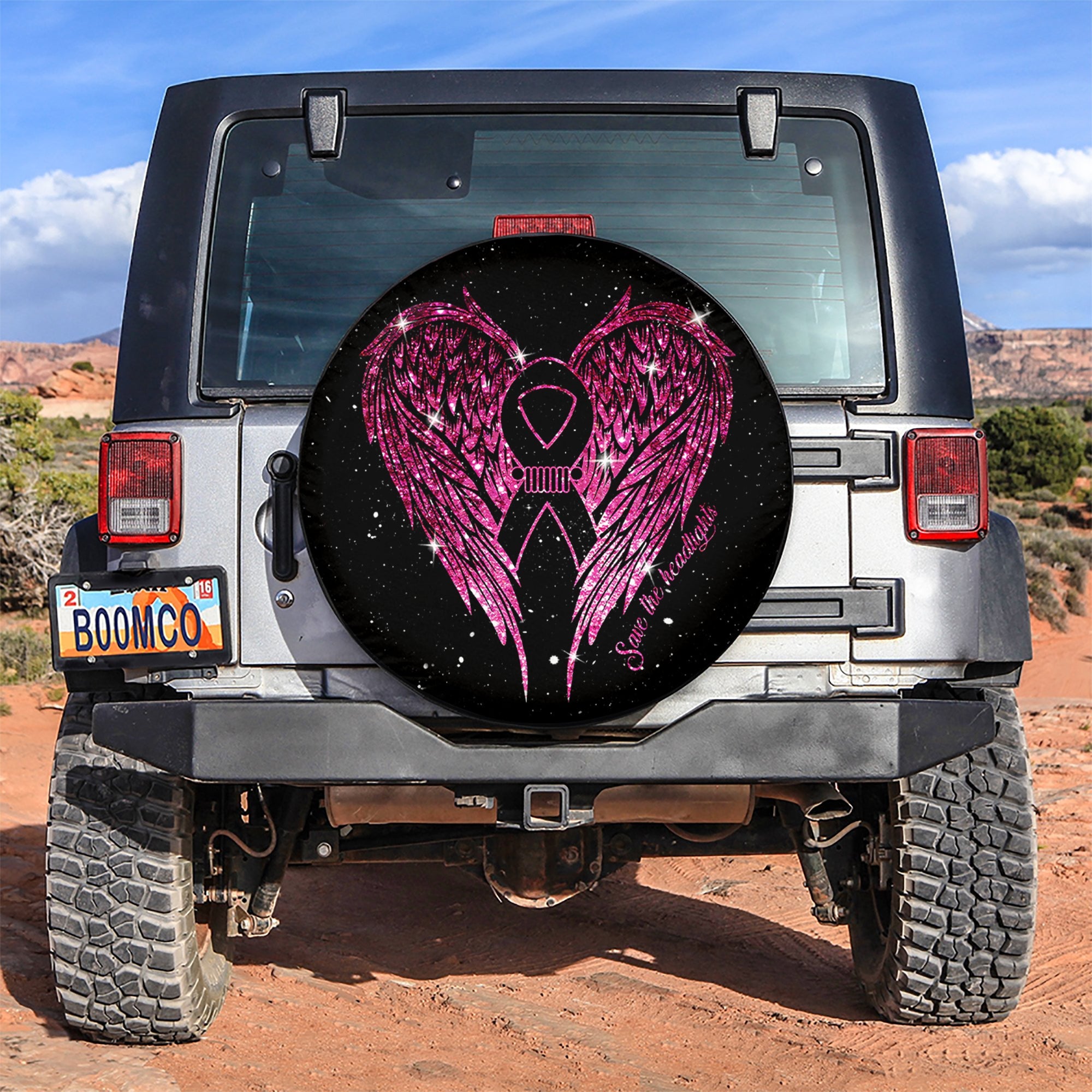 Wing Breast Cancer Car Spare Tire Covers Gift For Campers Nearkii