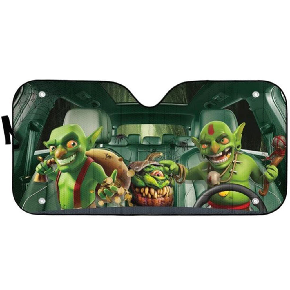 Halloween Goblin Custom Car Auto Sun Shades Windshield Accessories Decor Gift Nearkii