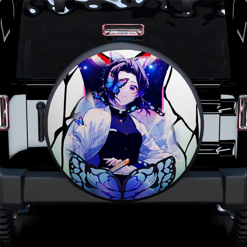 Shinobu Sky Demon Slayer Butterfly Car Spare Tire Covers Gift For Campers Nearkii