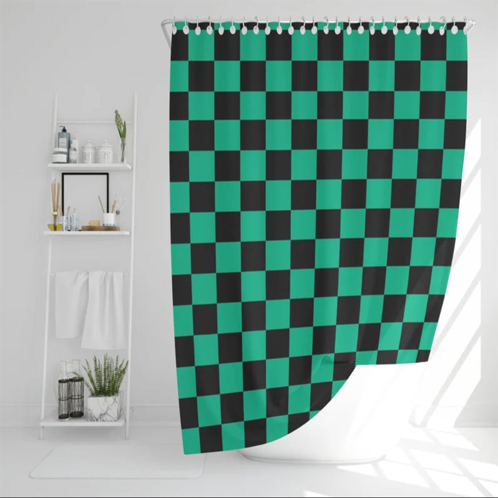 Geometric Shower Colors Curtain