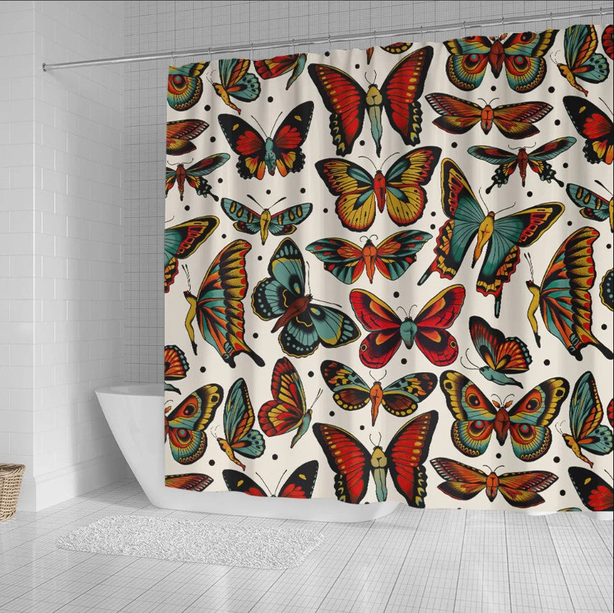 Funny Butterfly Sexy Shower Curtain