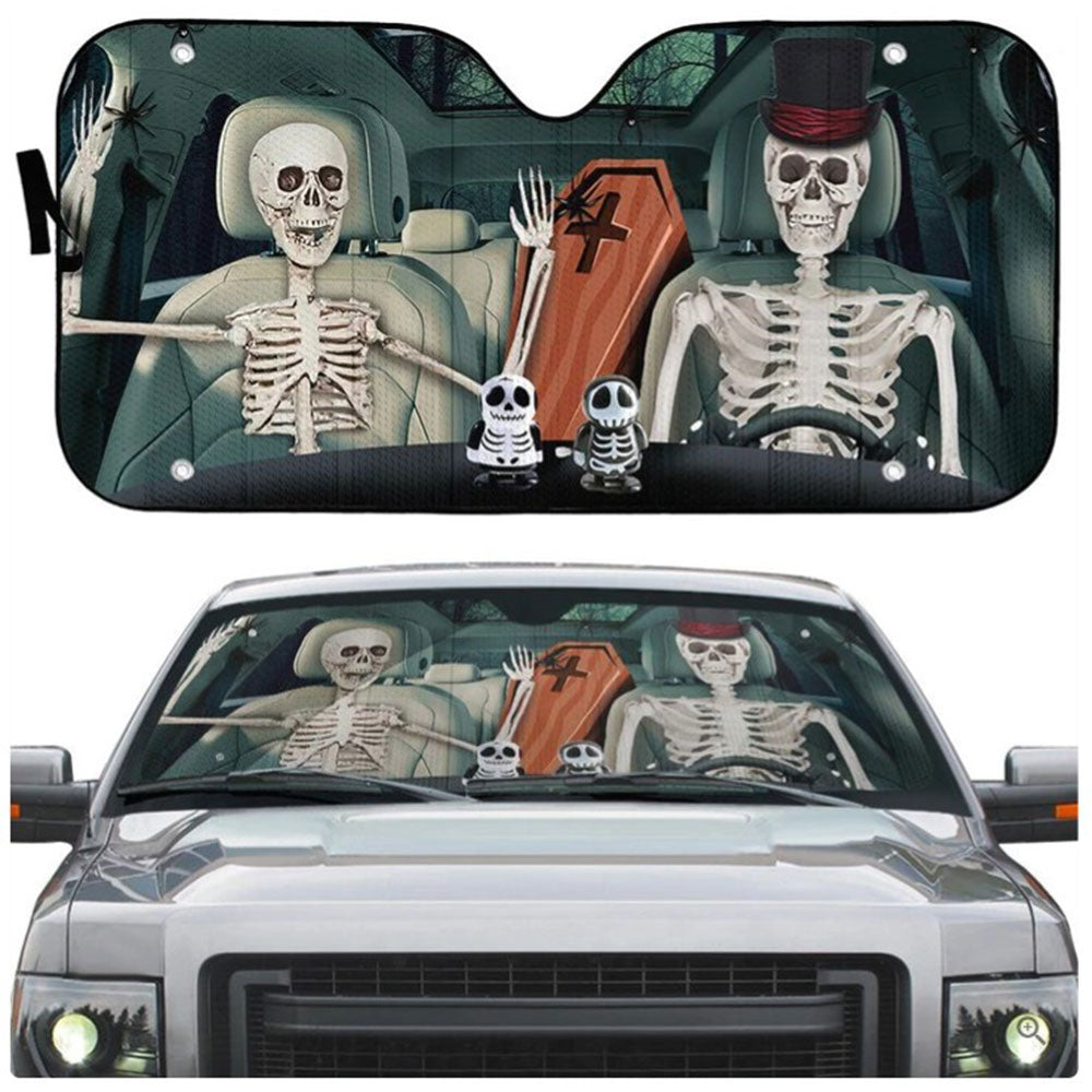 Halloween Skeleton Custom Car Auto Sun Shades Windshield Accessories Decor Gift Nearkii