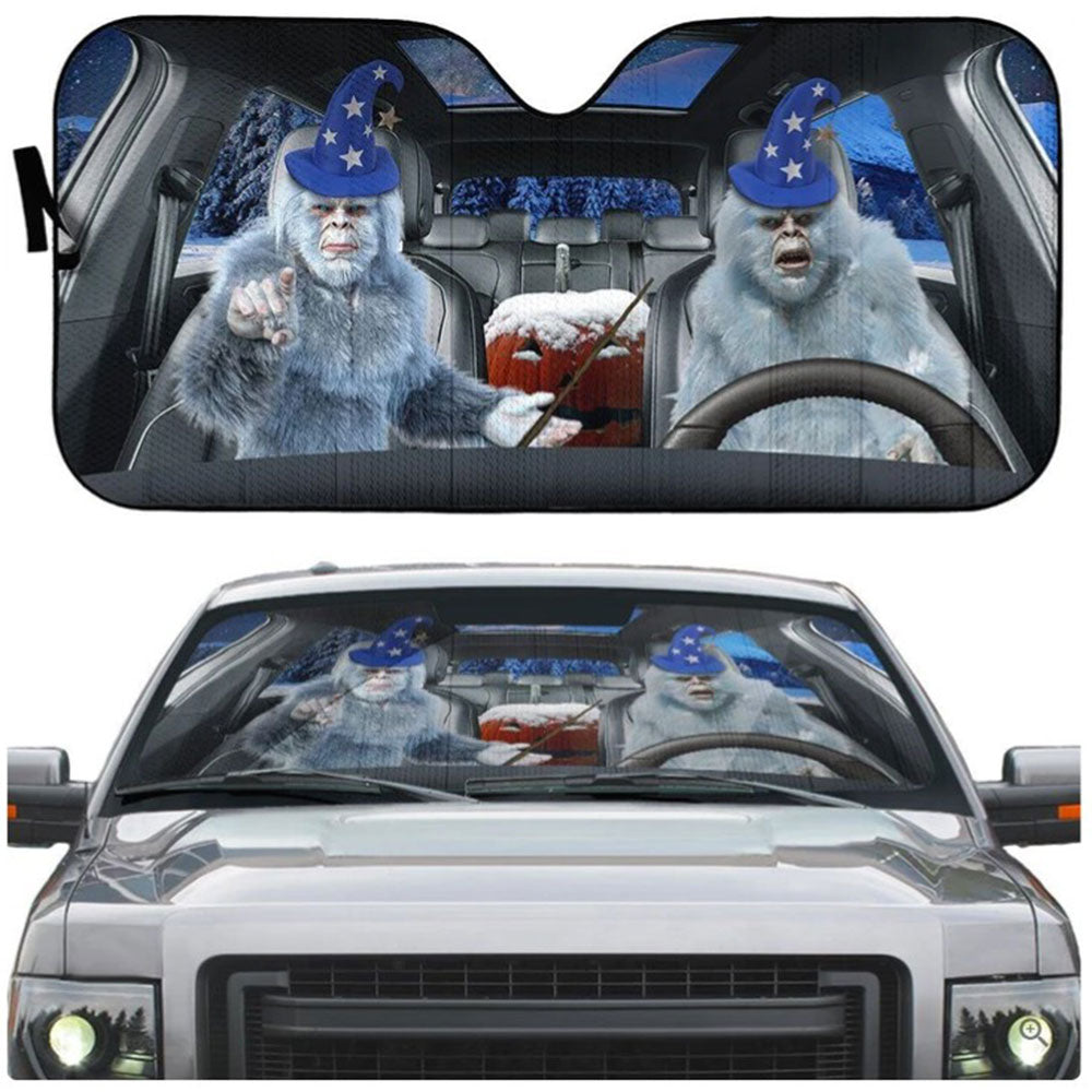 Halloween Yeti Custom Car Auto Sun Shades Windshield Accessories Decor Gift Nearkii