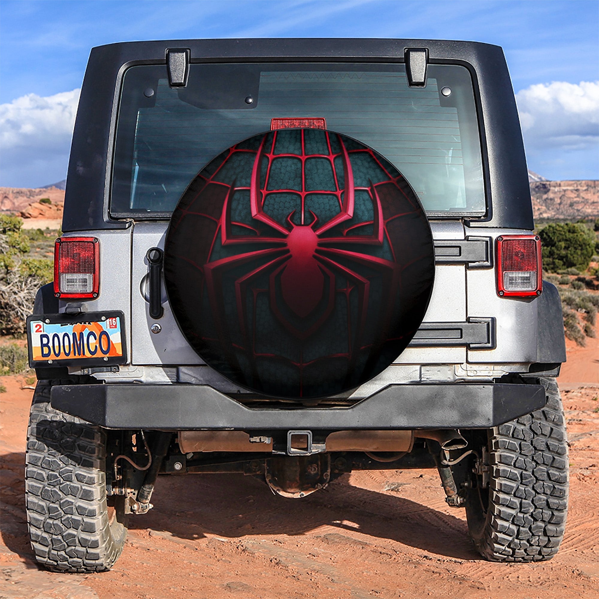 Spider Man Suit Red Black Car Spare Tire Covers Gift For Campers Nearkii