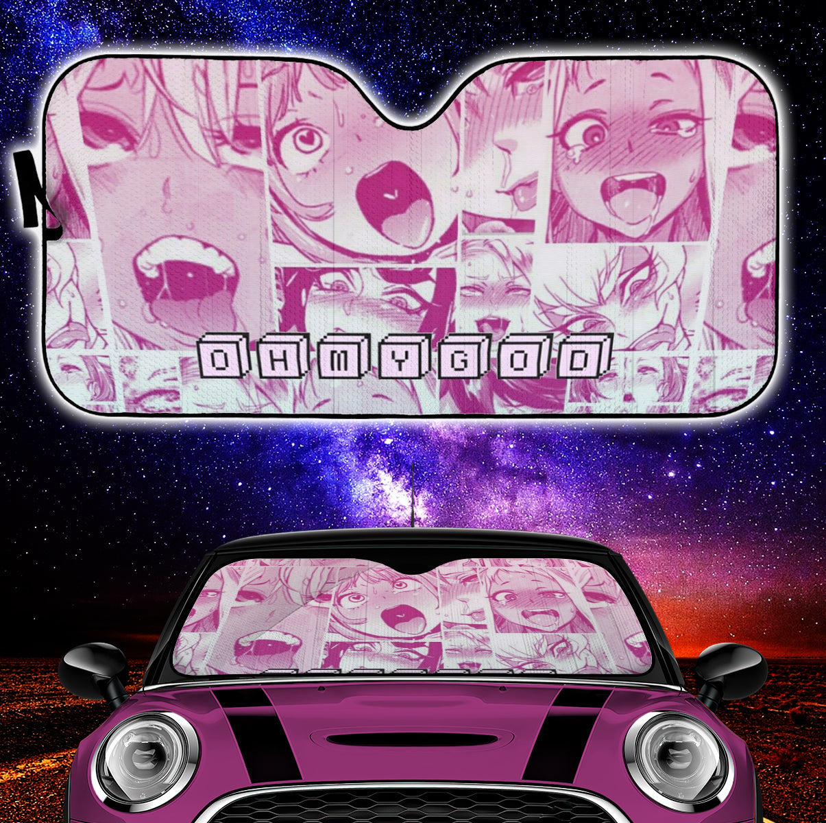 Ahegao Girls Car Auto Sunshades Nearkii