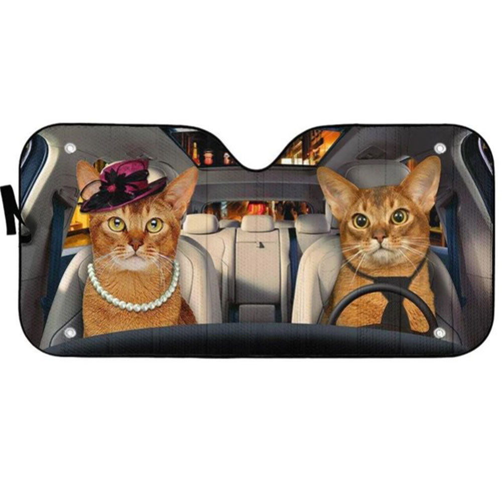 Abyssinian Cat Car Auto Sun Shades Windshield Accessories Decor Gift Nearkii