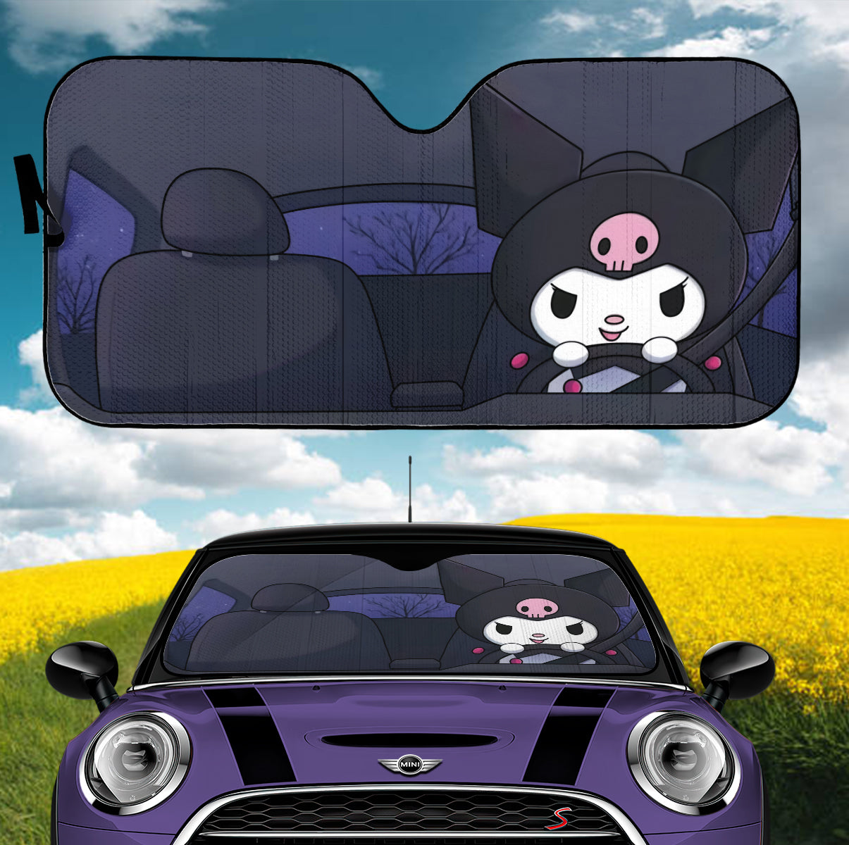 Kuromi Car Auto Sunshades Nearkii