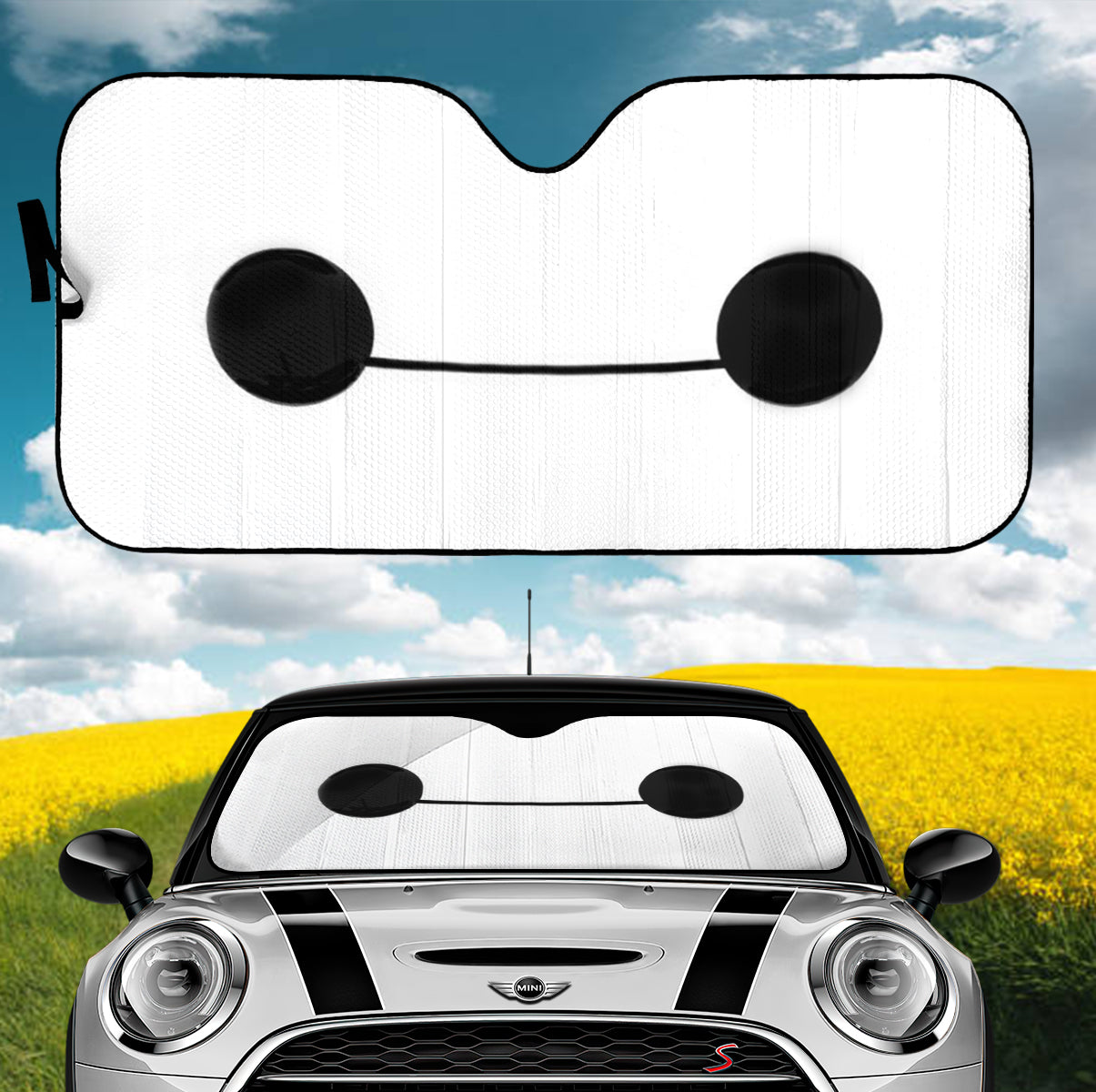 Baymax Face Funny Car Sun Shades Nearkii