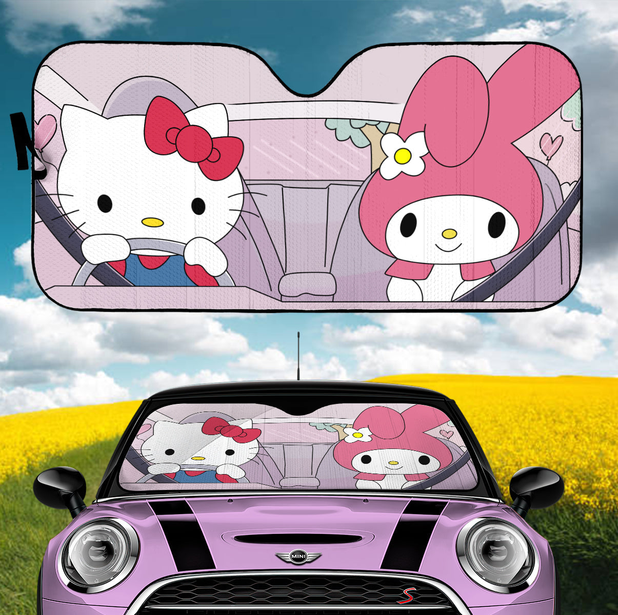 Hello Kitty Diving Car Auto Sunshades Nearkii