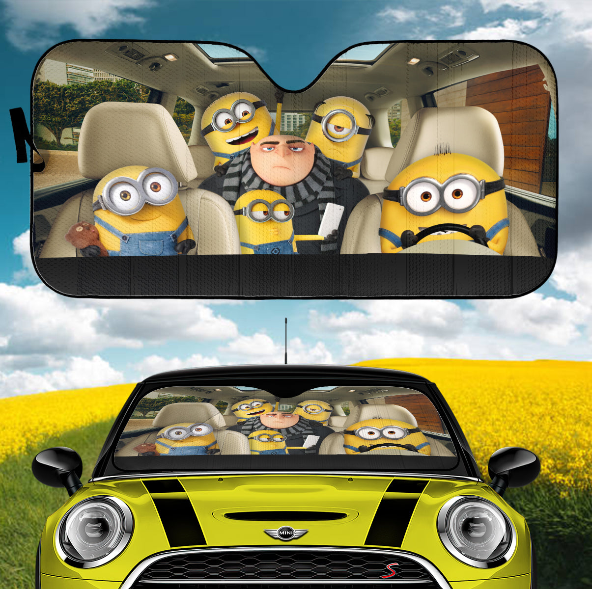 Despicable Me Gru And Minions Car Auto Sunshades Nearkii